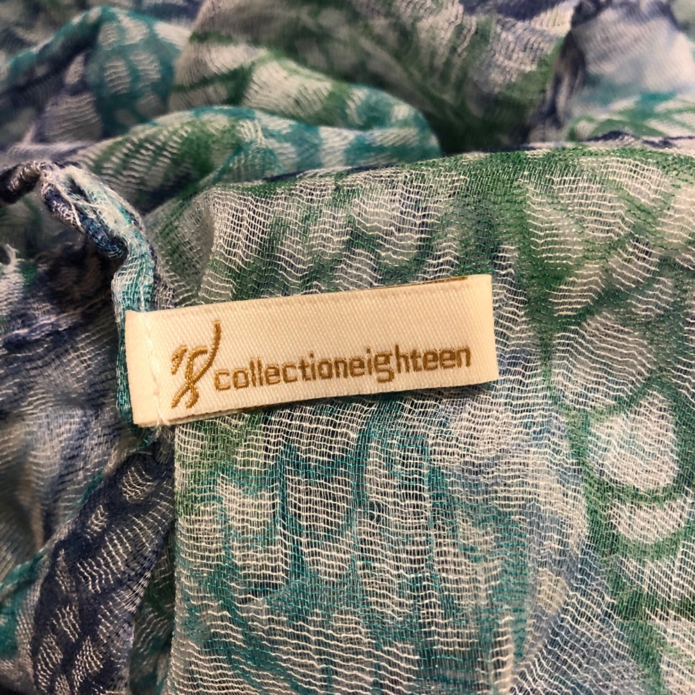 Collection XIIX Tube Style Scarf Butterfly Pattern - Picture 6 of 6